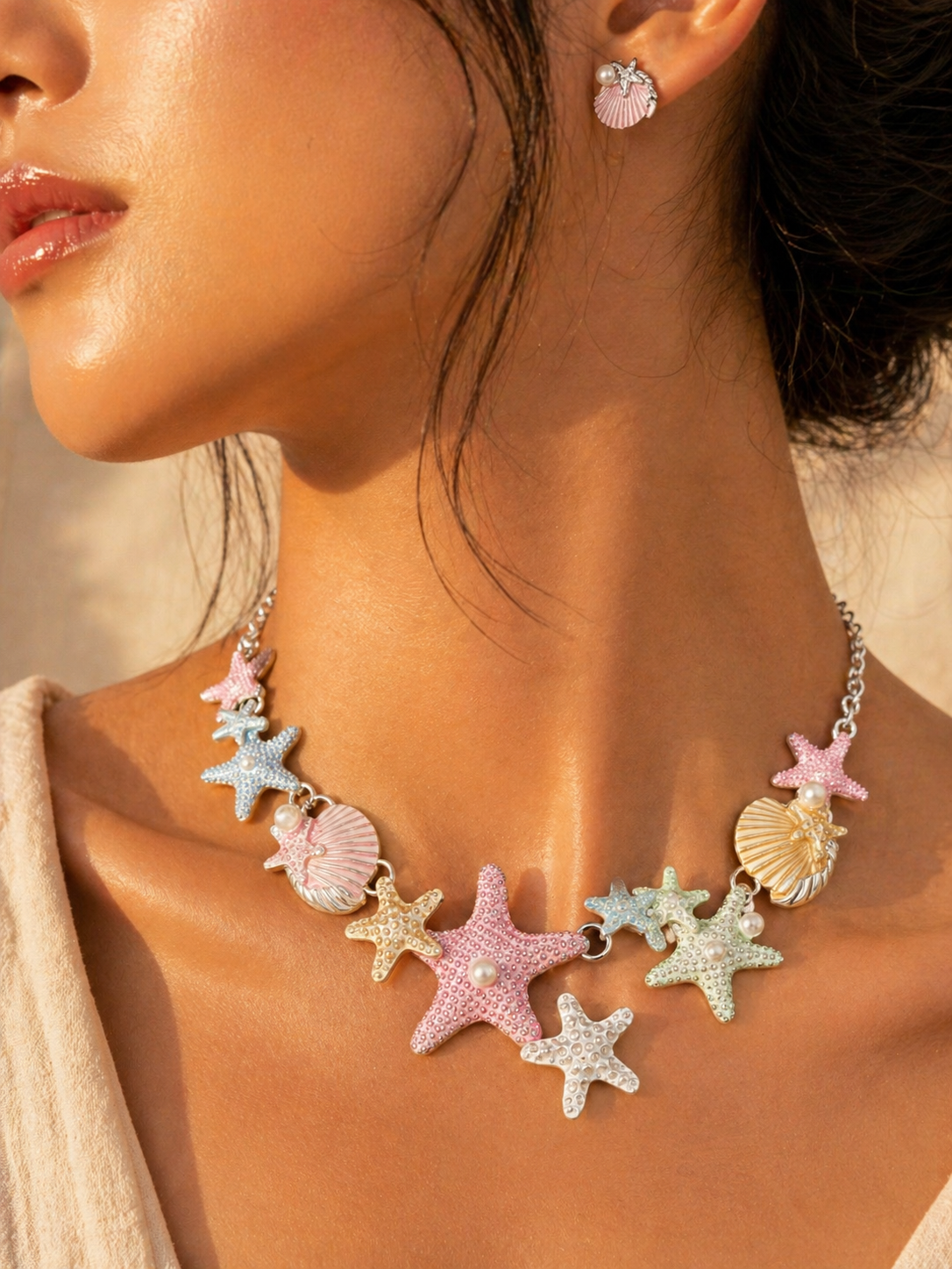 Ocean Charm Necklace Set
