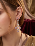 Pink Triangle Drop Earrings