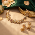 Round Hexa High Gold Choker Set