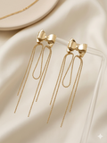 Bow Chain Drop Earrings