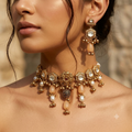 Peach Drop Choker Necklace