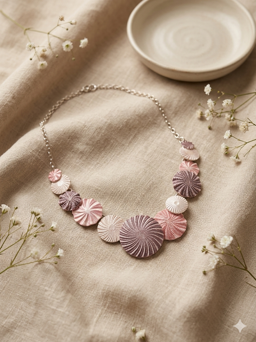 Seashell Disc Necklace Set
