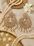 Pearl Chandbaaliyan Statement Earrings