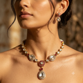 Riva Polki Ruby Necklace Set