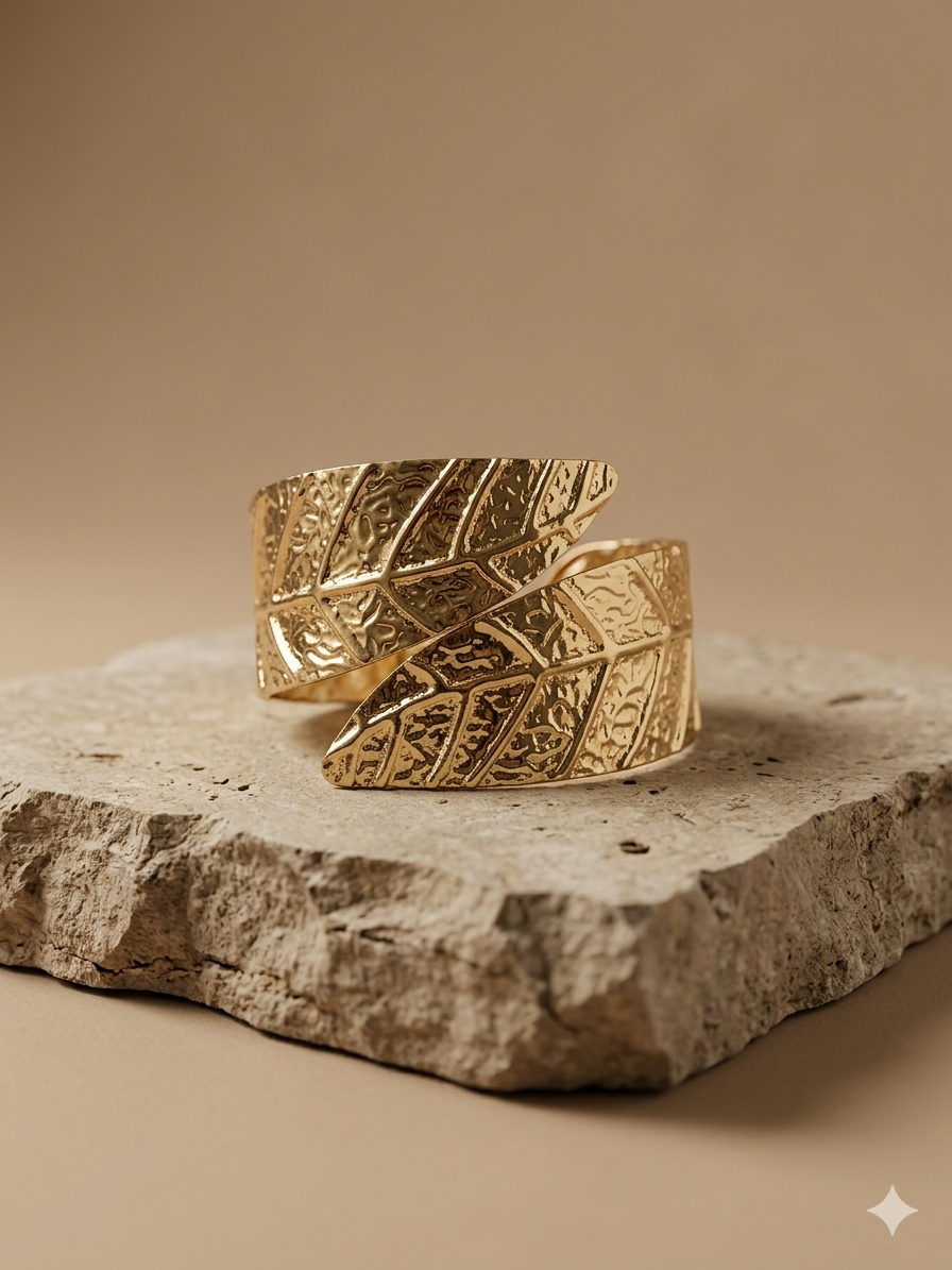 Gold Leaf Cuff Bracelet