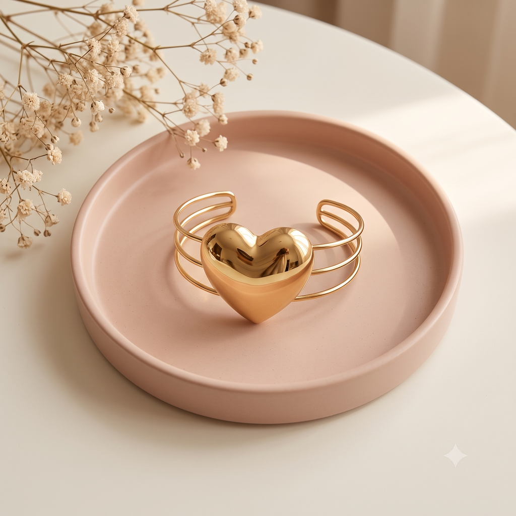 Amora Heart Cuff Bracelet
