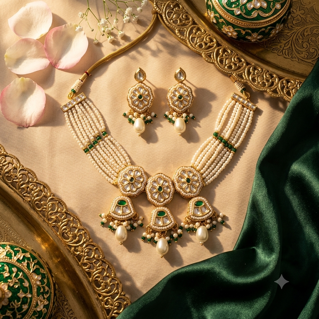 Pearl Heritage Kundan Choker Set