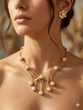 Pearl Flowy Necklace Set
