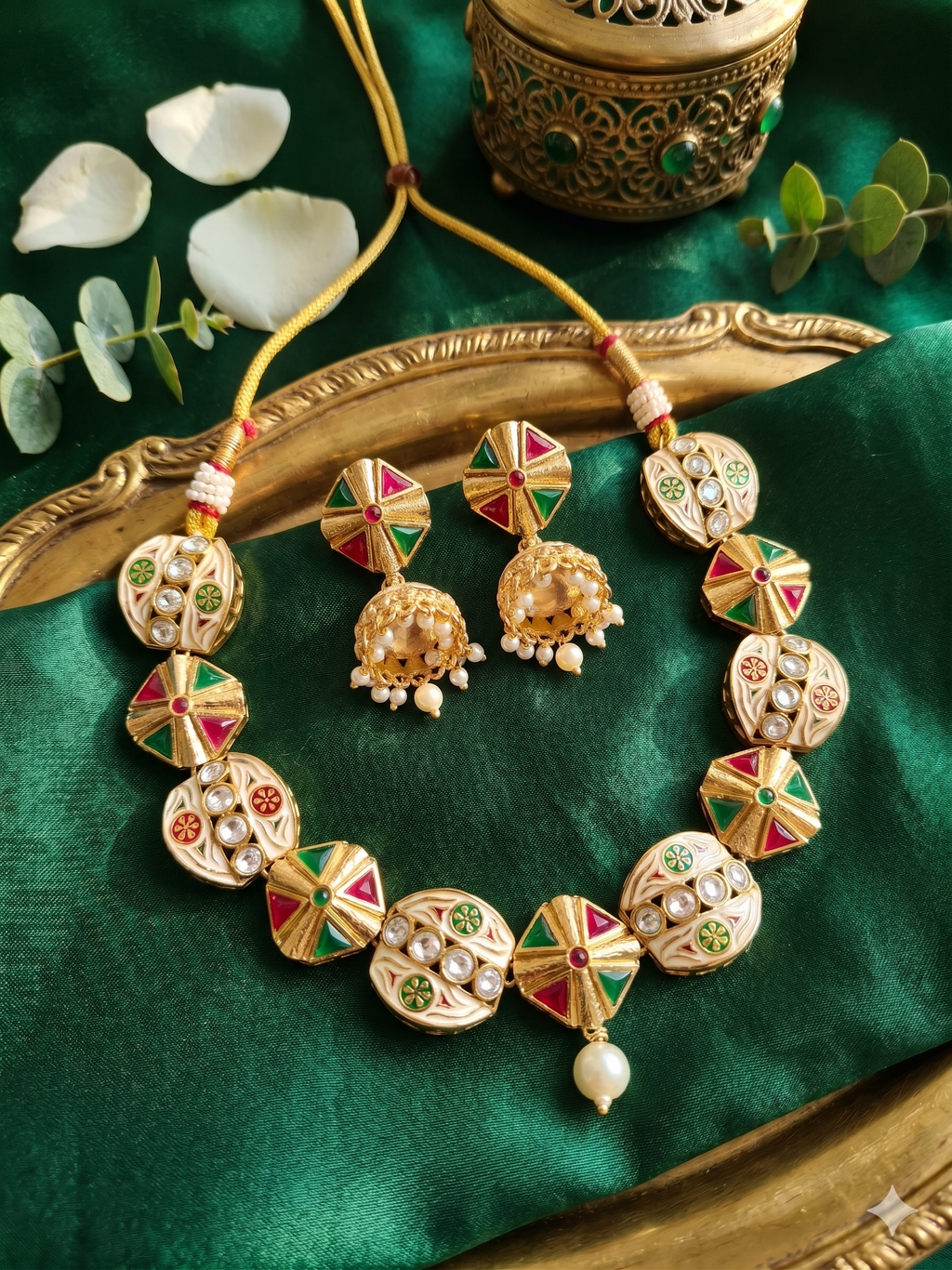 Rang Mahal Meenakari Necklace Set