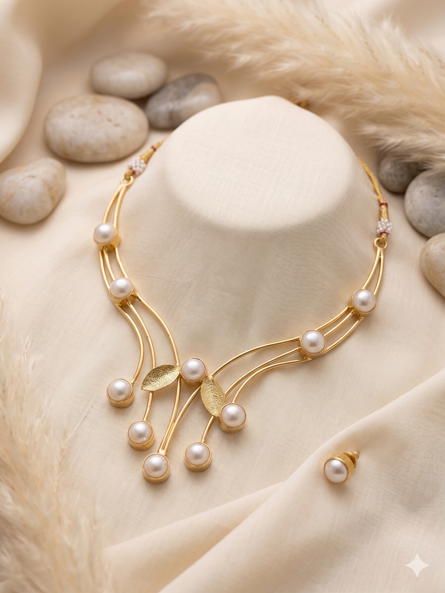Cascade Pearl Necklace Set