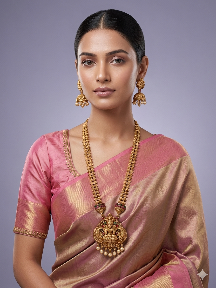 Long Laxmi Ji Necklace Set