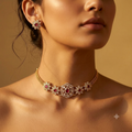 Ruby Floral Kundan Choker Set