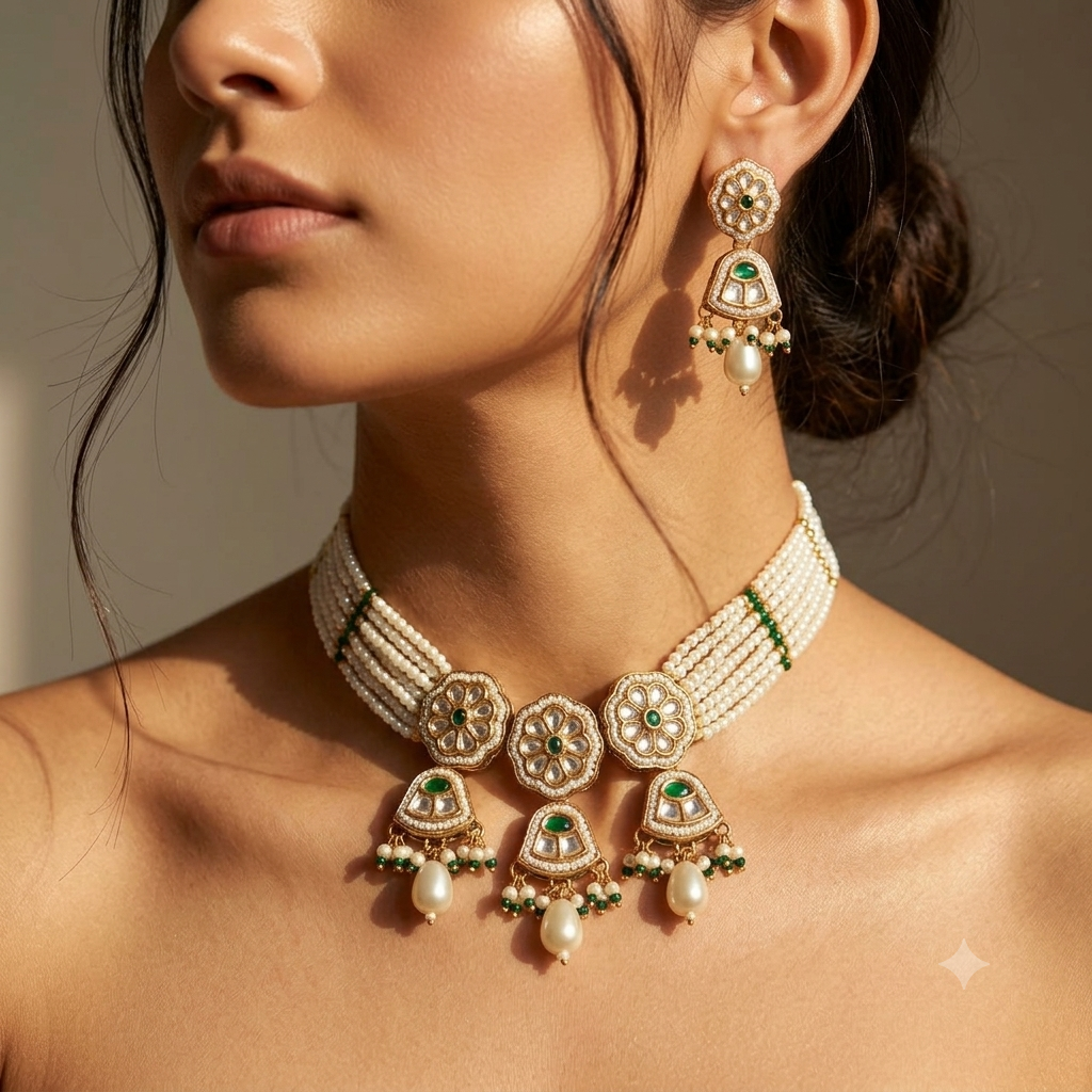 Pearl Heritage Kundan Choker Set