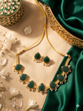 Brass Teardrop Necklace Set