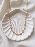 Oval Stone Link Necklace