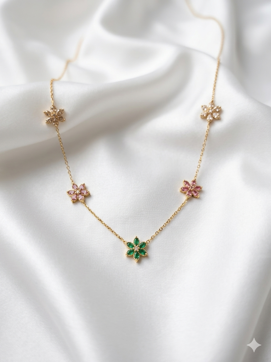 Vanya Blossom Charm Necklace