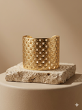 Gold Lattice Cuff Bracelet