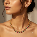 Rang Meena Leaf Necklace