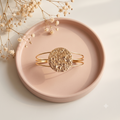 Textured Disc Cuff Bracelet
