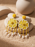 Sunflower Pearl Earrings