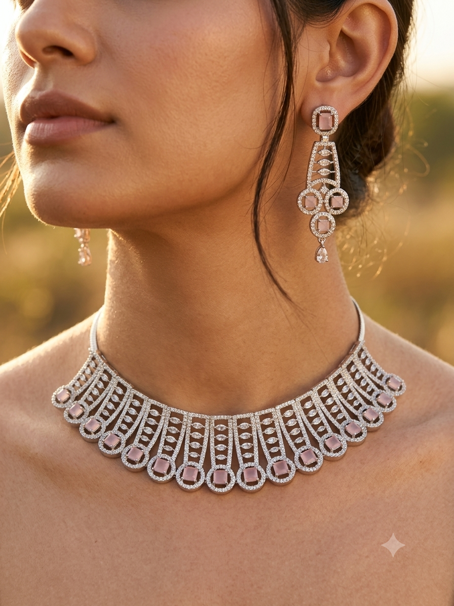 AD Blush Royale Statement Necklace Set