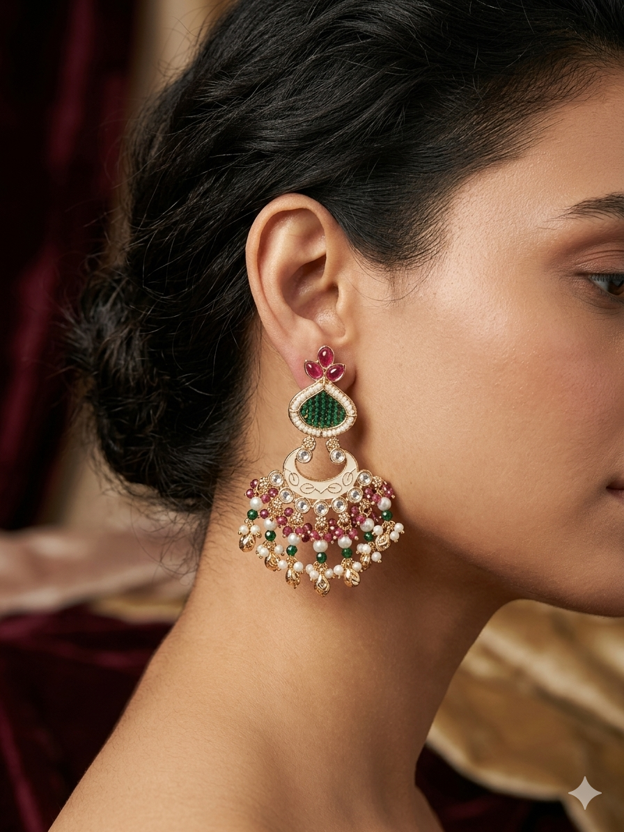 Crescent Drop Pearl Earrings