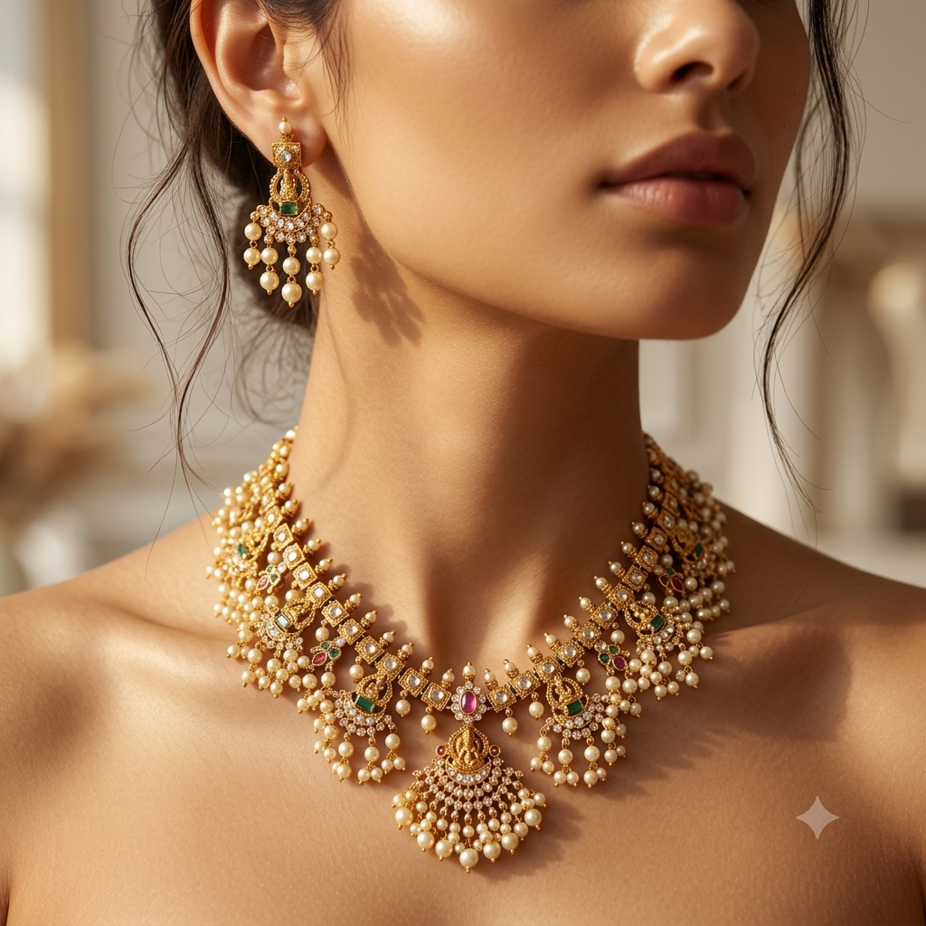 Maharani Pearl Laxmi Ji Necklace