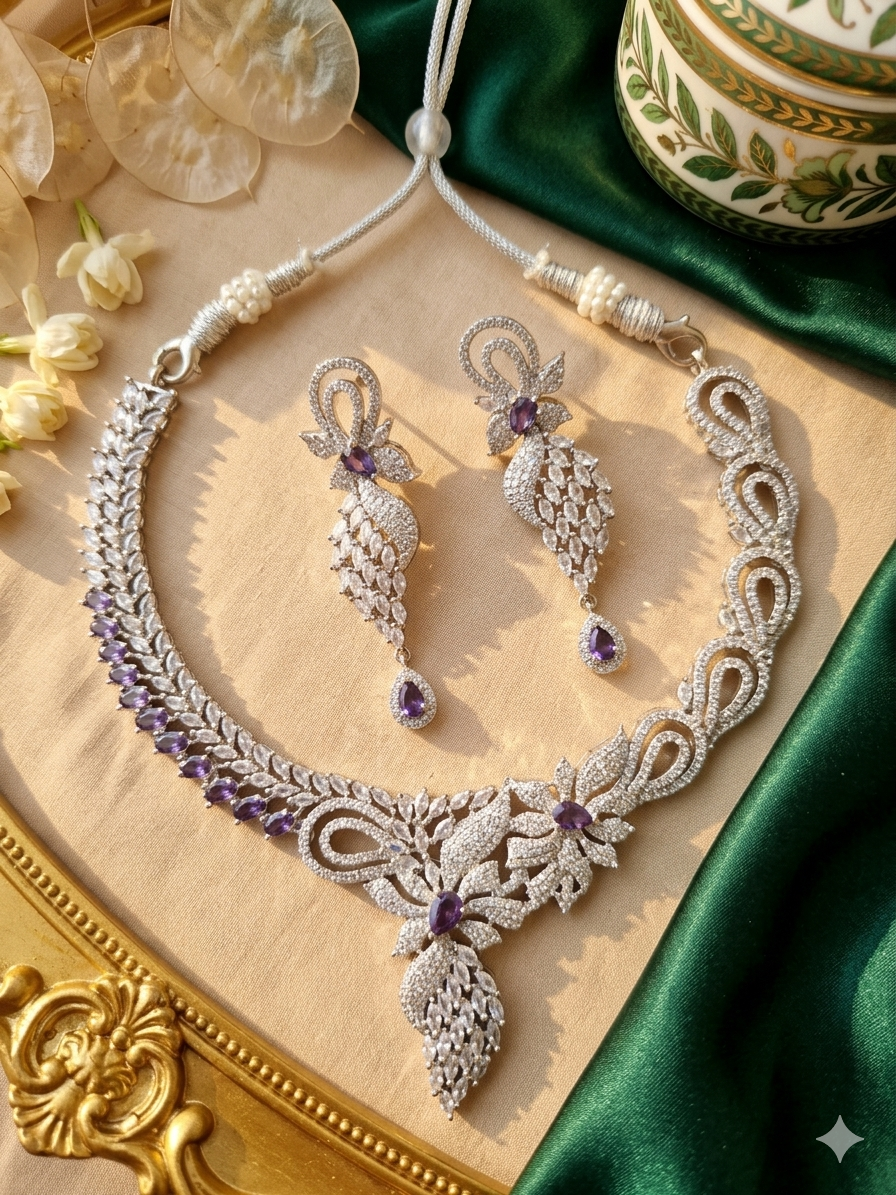 The Heritage Purple Marquise CZ Choker