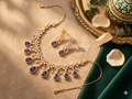 The Alisha Purple Sapphire CZ Floral Necklace