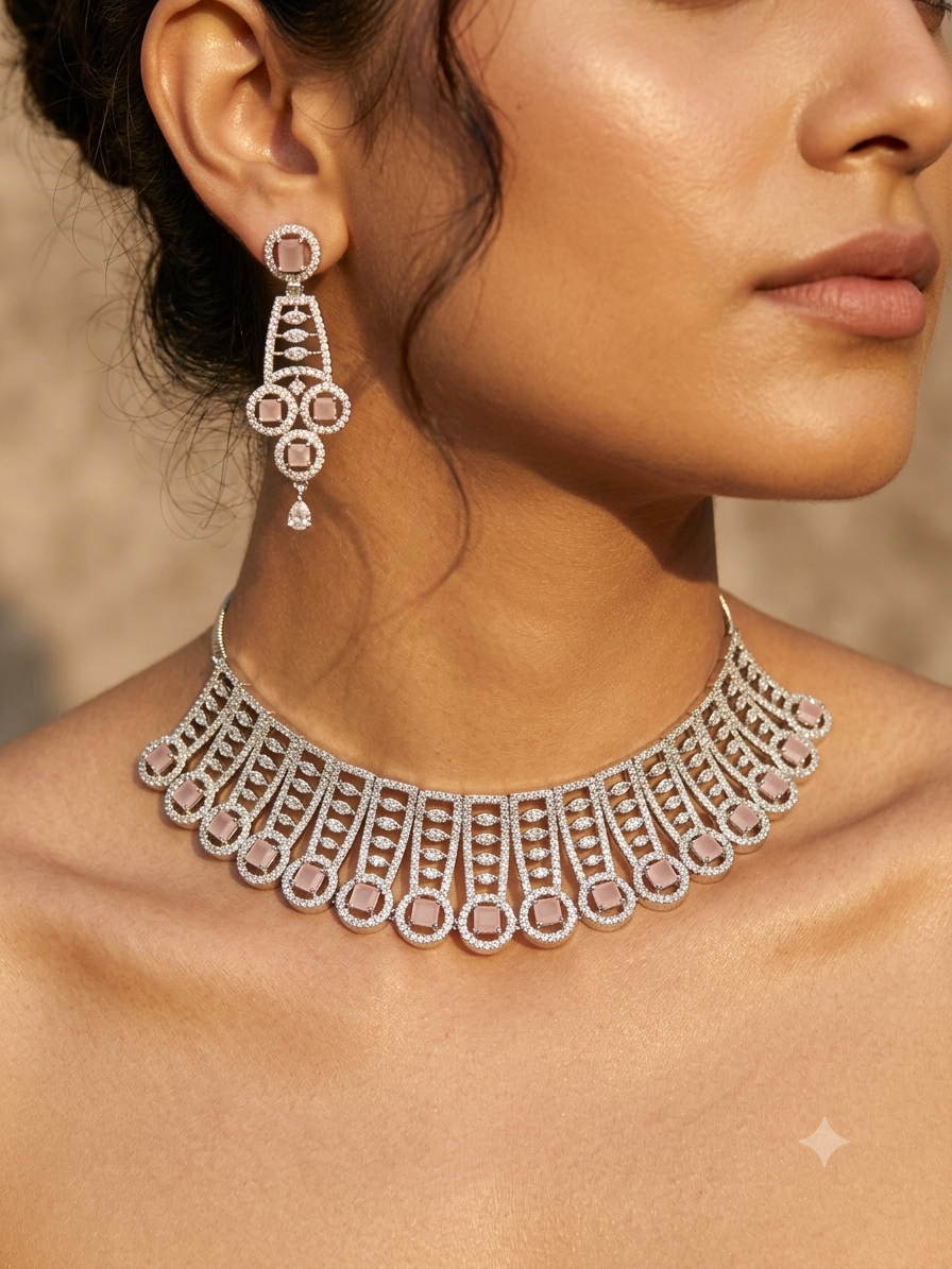 AD Blush Royale Statement Necklace Set