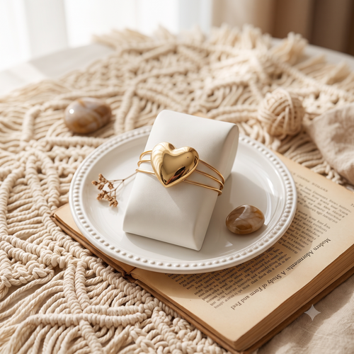 Amora Heart Cuff Bracelet