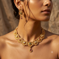 Kumudini Temple Kundan Necklace Set