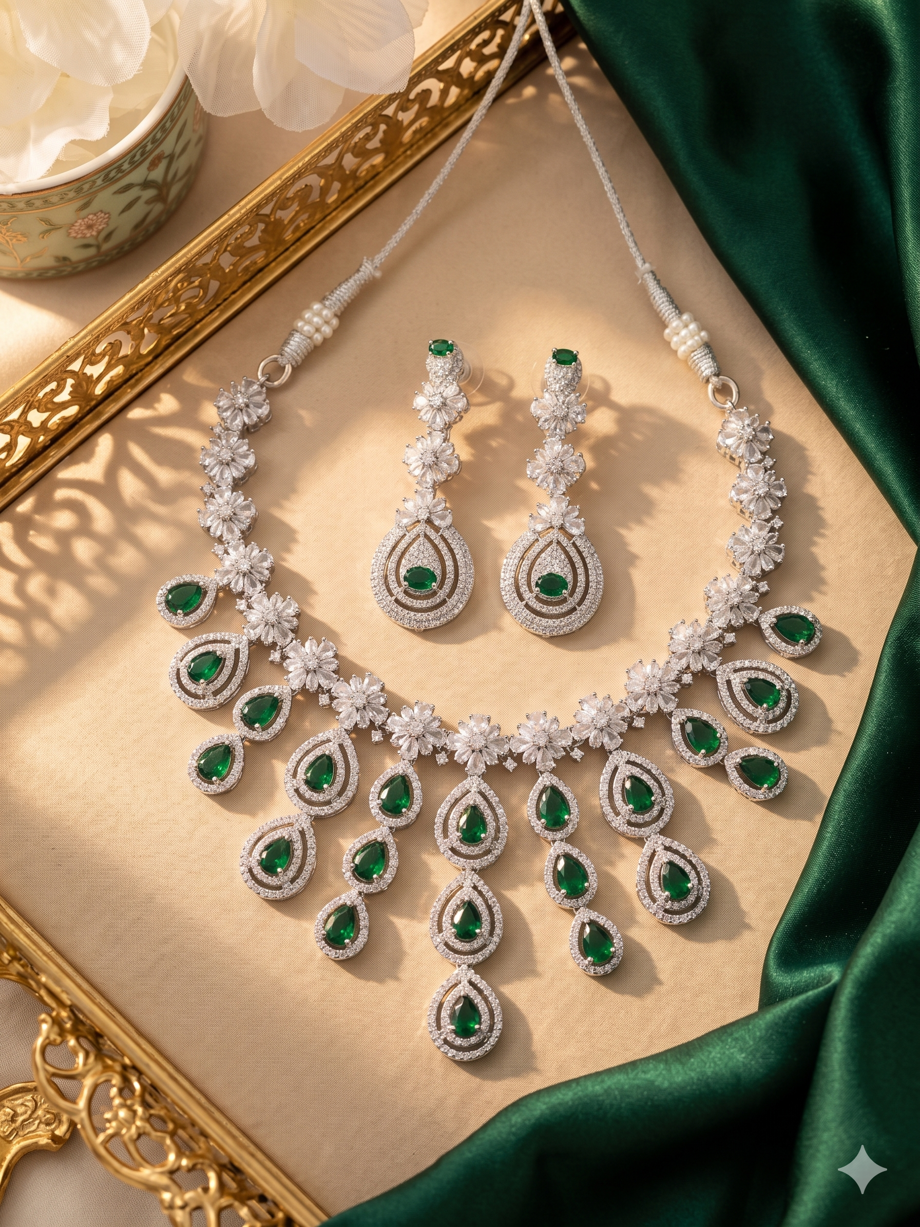 AD Emerald Royale Necklace Set