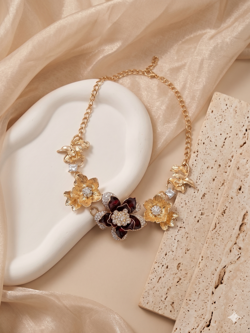 Ruby Centre Piece Necklace Set