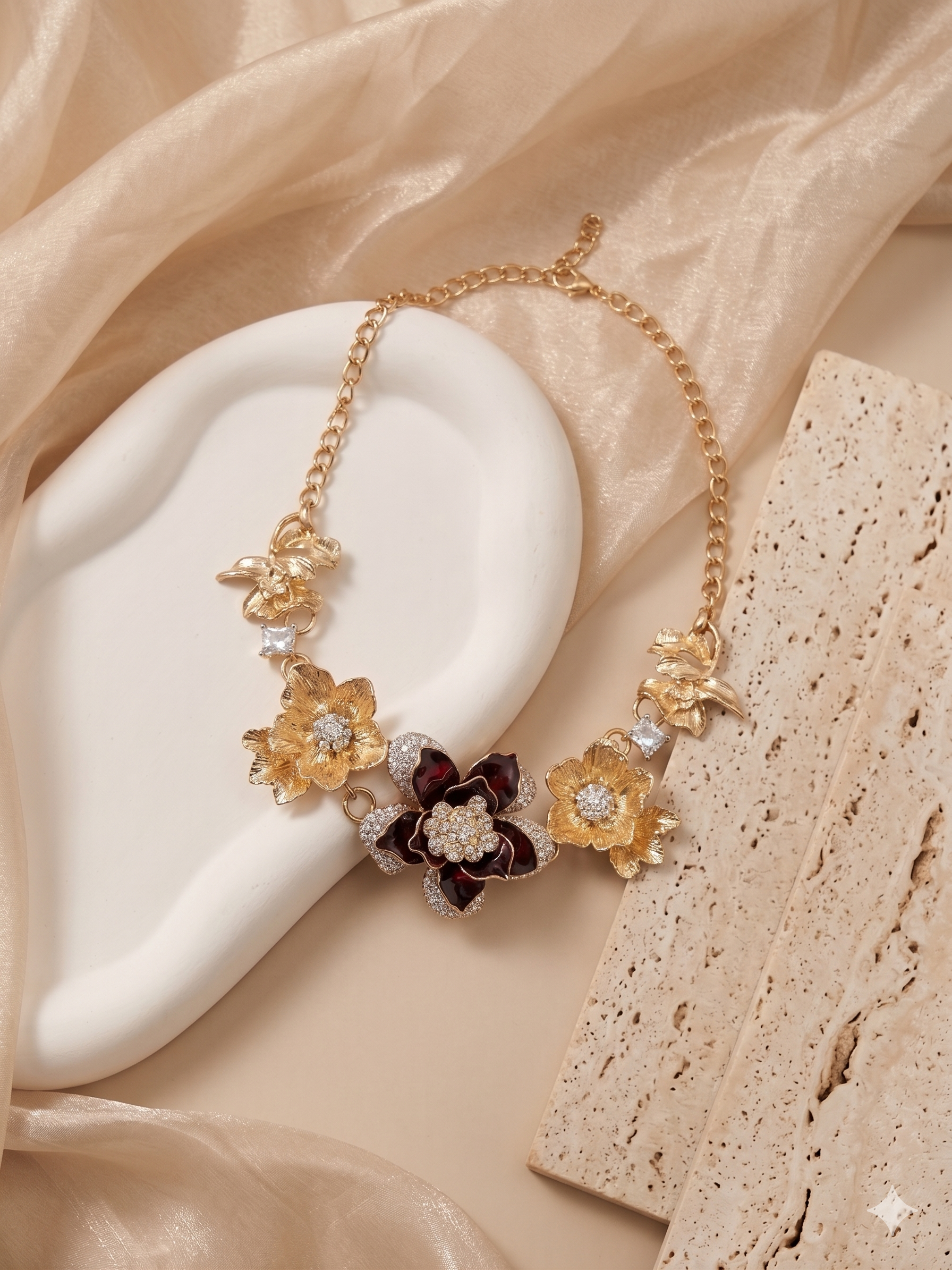 Ruby Centre Piece Necklace Set