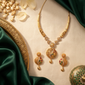 Navratna Meena Pendant Necklace