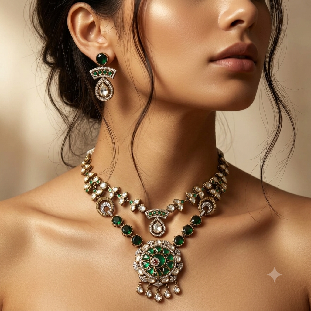 Zareen Meher Kundan Necklace Set