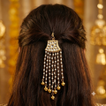 Zareen Pearl Kundan Hair Tassel