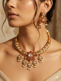 Royal Pushpa Kundan Hasli Necklace Set