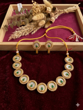 Mother of Pearl  Circular Necklace Set