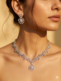 The Geometric American Diamond Necklace Set