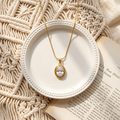 Aurelia Oval Crystal Pendant Necklace