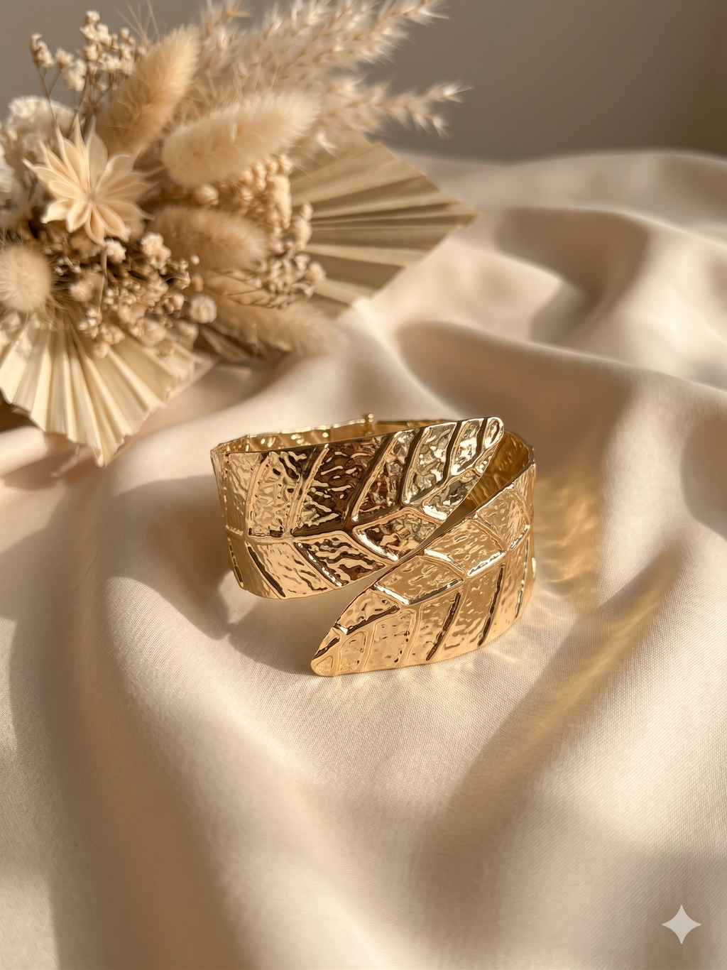Gold Leaf Cuff Bracelet