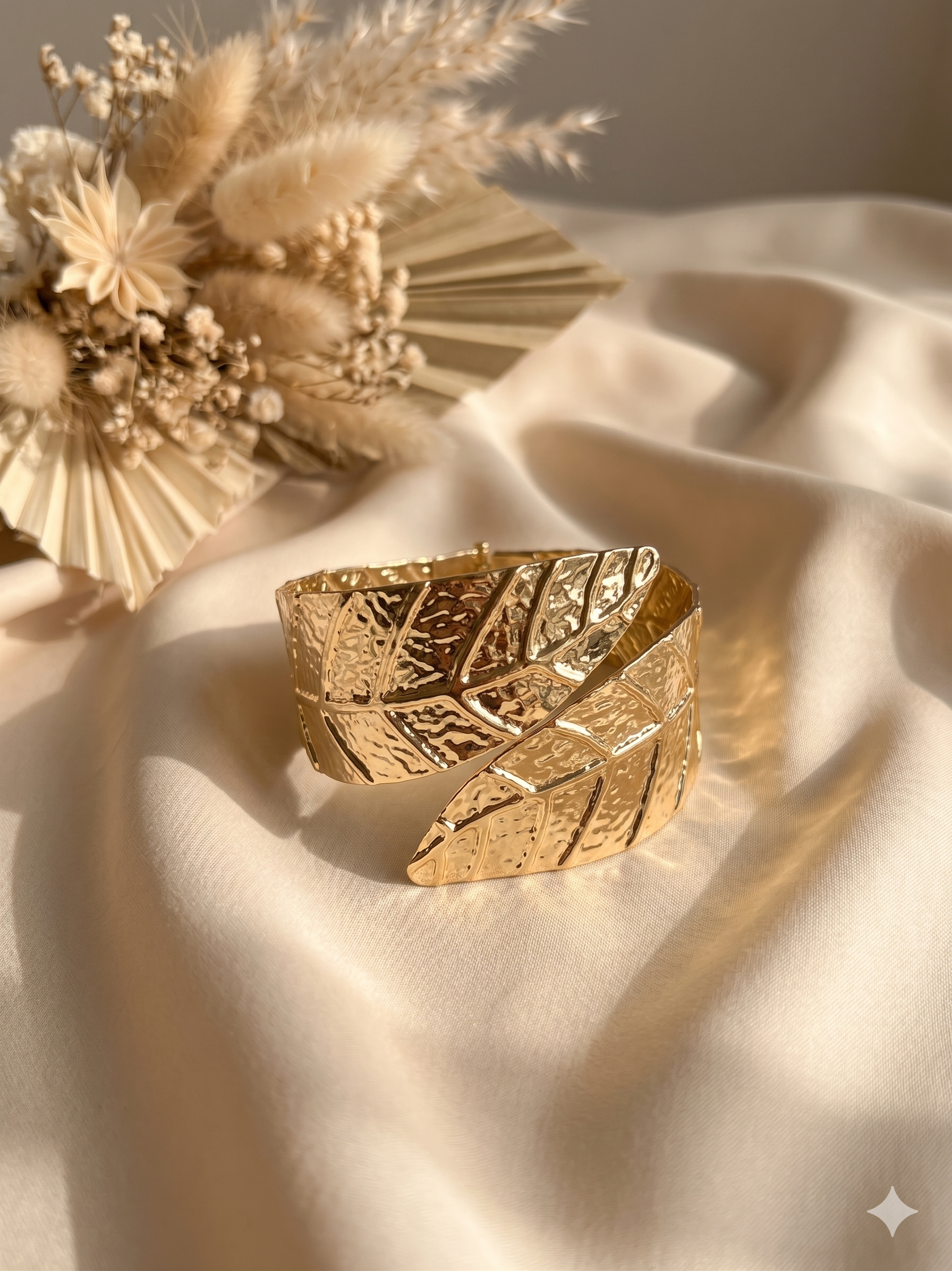 Gold Leaf Cuff Bracelet