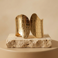 Aurelia Croc Texture Gold Cuff Bracelet