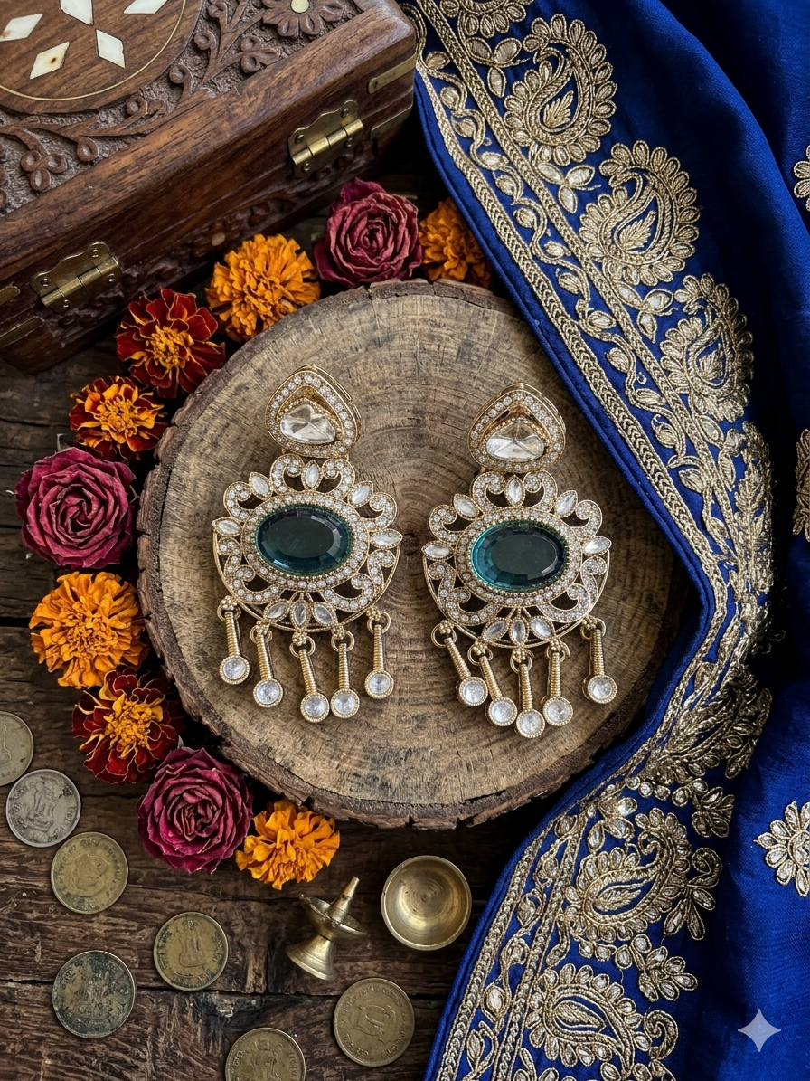 Oval Chandelier Drop Earrings