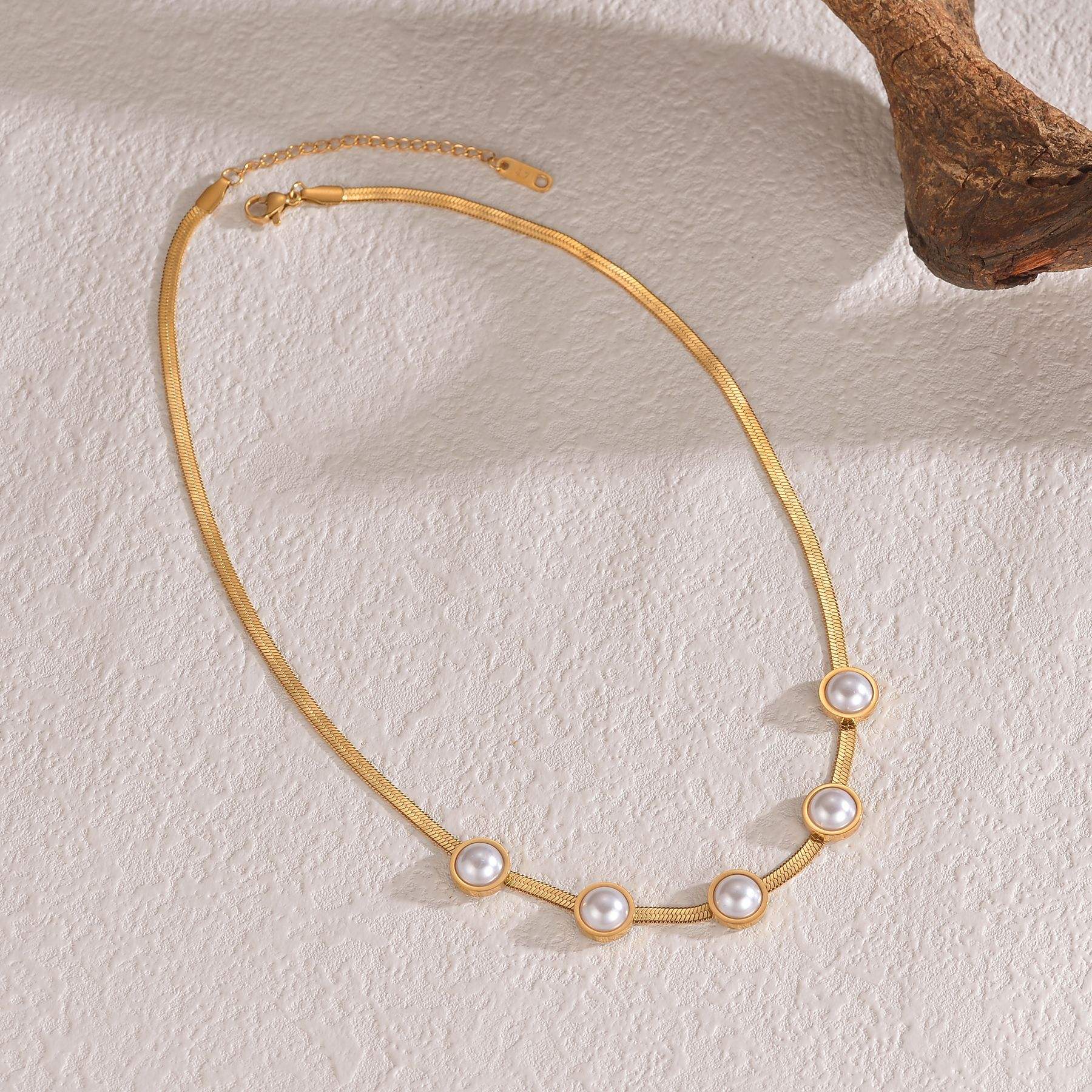 Pearl Station Chain Necklace