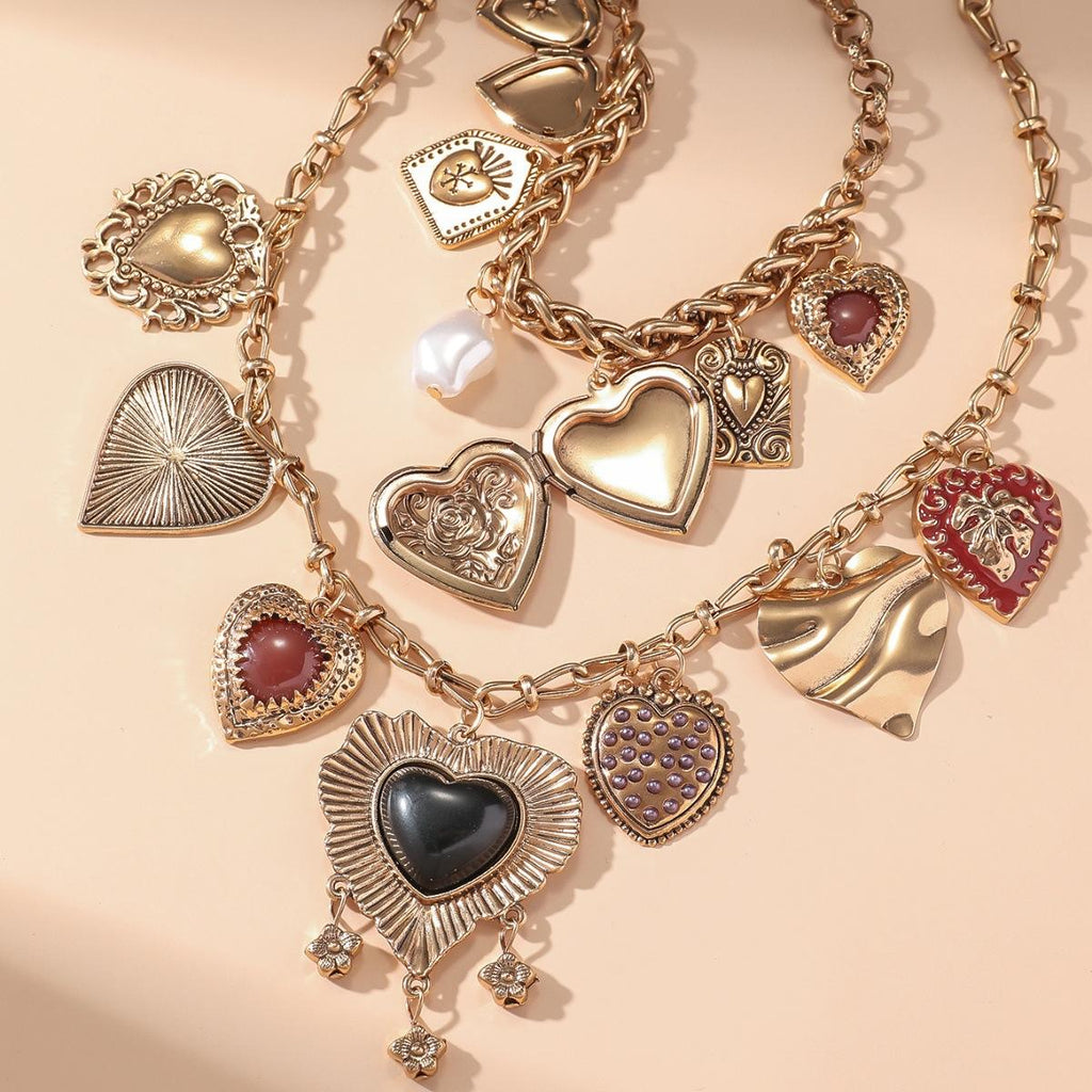 Vintage Heart Charm Necklace