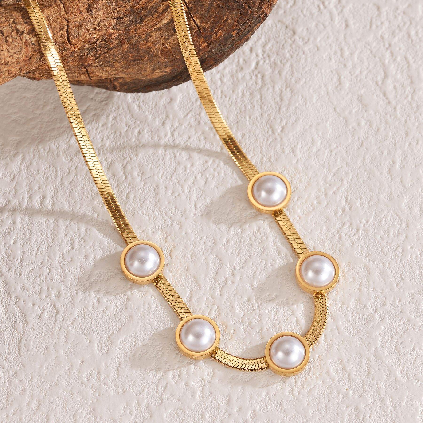 Pearl Station Chain Necklace