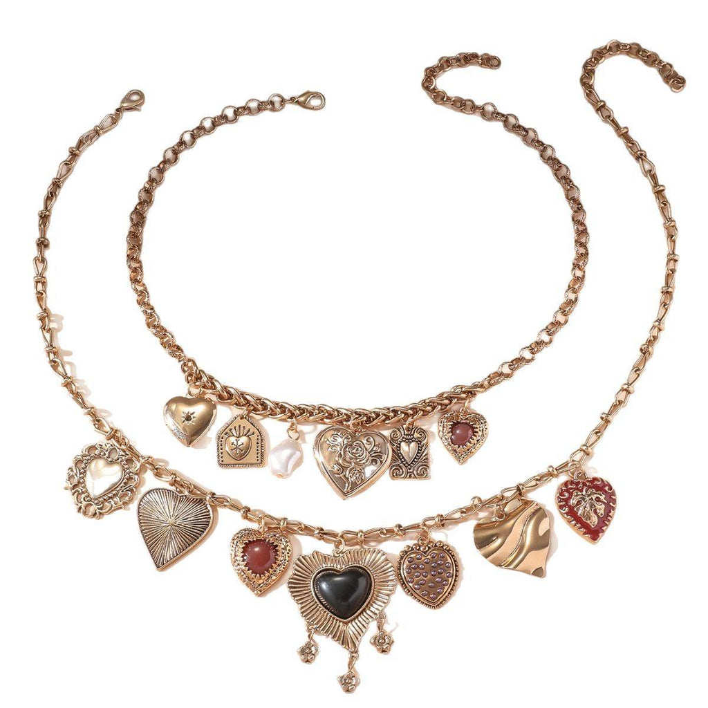 Vintage Heart Charm Necklace